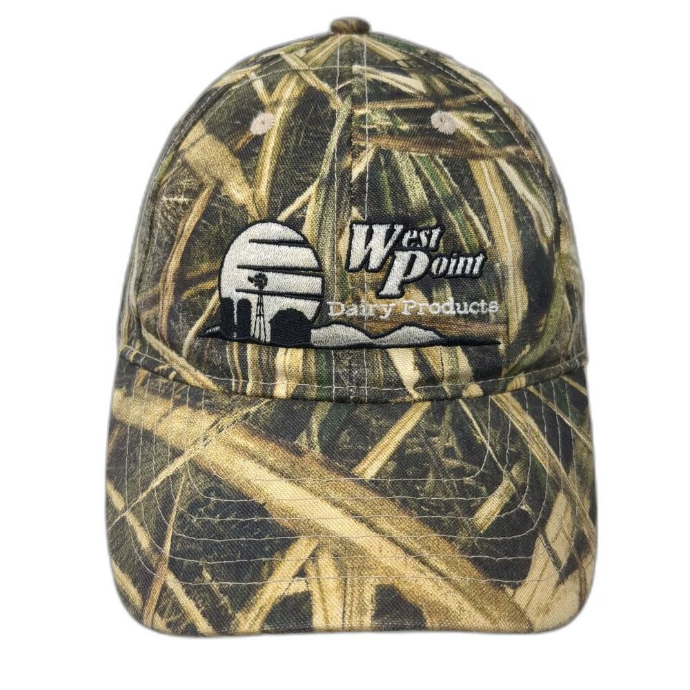 Kati Baseball Cap Brown Green OSFM West Point Dairy Mossy Oak Camo Hat Farm Silo